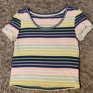 American Eagle Stripped T-Shirt| XS-S